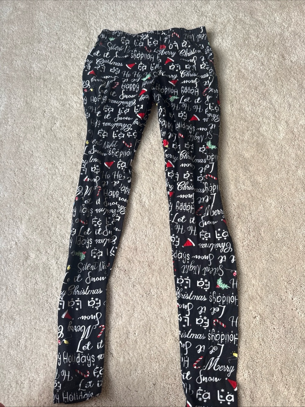 Women’s Black Christmas Print Leggings